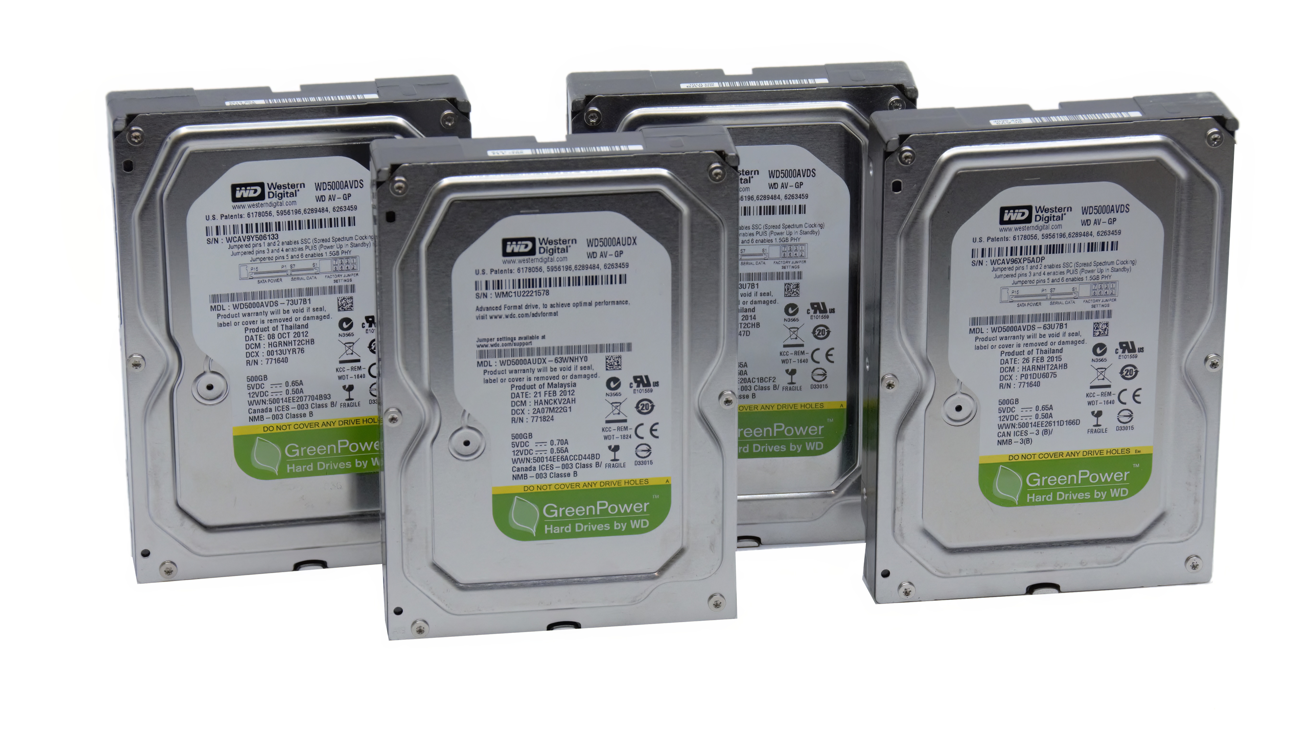WD WD5000AVDS AV-GP 500GB 32MB Cache 5400RPM SATA II 3.0Gb/s 3.5(M