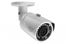 Lorex E581CB-W 5MP Indoor/Outdoor Day & Night Super HD IP Security Bullet Camera with 2.8mm F2.0 Fixed Lens, 2592x1944, IP67 Weatherproof, Color Night Vision