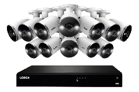 Lorex N4K3SD-1612WB 16-Channel 4K Ultra HD Fusion NVR IP System with 12 Smart Deterrence Cameras