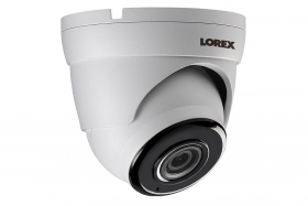 Lorex LKE353A Indoor/Outdoor 2K 5MP Super HD IP Security Dome Camera with Audio and Color Night Vision, 2.8mm, 130ft IR Night Vision, IP66, Works with LNK7000 Series, White