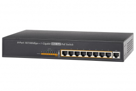 Lorex ACCLPS281B 8-Channel PoE Switch (M. Refurbished)