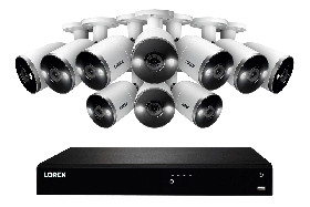 Lorex N4K3SD-1610WB 16-Channel 4K Ultra HD Fusion NVR IP System with 10 Smart Deterrence Cameras