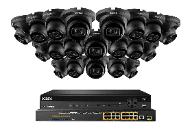 Lorex NC4K8F-3220BD 32-Channel Nocturnal NVR System with Twenty 4K (8MP) Smart IP Dome Security Cameras with Real-Time 30FPS Recording and Listen-in Audio