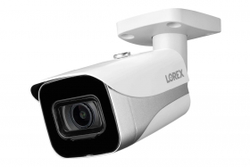 Lorex E861AB-E Indoor/Outdoor 4K Ultra HD Smart IP Security Bullet Camera, 2.8mm, 130ft IR Night Vision, Color Night Vision,Works with N841/LNR600/LNR6100/N861B/N881B Series, ACJNCD4B, White (USED)