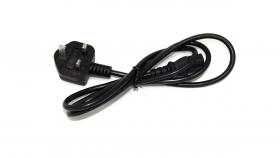 Chargio UK Power Cord for PC, Monitor, Printer. UK BS1363 to IEC60320 C13, 4.5ft, black