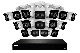 Lorex N4K3-1616WB 16-Channel Fusion NVR System with Sixteen 4K (8MP) IP Cameras