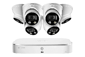 Lorex N4K2SD-86WD 8-Channel 4K Fusion NVR System with 6 Smart Deterrence 4K (8MP) IP Dome Cameras