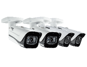 Lorex LBV8721AB 4K (8MP) Ultra HD Outdoor Metal Security Cameras with Audio & 150ft Color Night Vision (4-Pack)