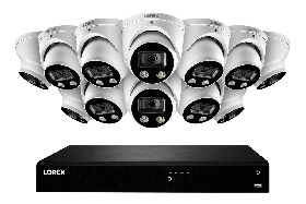 Lorex N4K3SD-1612WD 16-Channel 4K Ultra HD Fusion NVR IP System with 12 Smart Deterrence Cameras