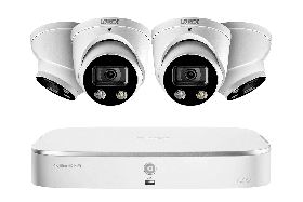 Lorex N4K2SD-84WD 8-Channel 4K Fusion NVR System with 4 Smart Deterrence 4K (8MP) IP Dome Cameras