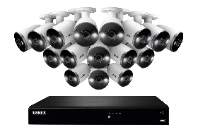 Lorex N4K3SD-1616WB 16-Channel 4K Ultra HD Fusion NVR IP System with 16 Smart Deterrence Cameras