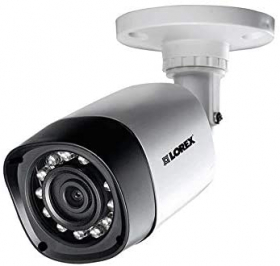 Lorex LBV1521B Indoor/Outdoor Analog MPX 720p HD Security Bullet Camera, 3.6mm, 130ft Night Vision, IP66, Works with LHV2000, LHV1000, LHV0000 Series DVRs, Camera Only, White (USED)