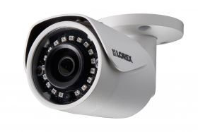 Lorex LNB3163BW Indoor/Outdoor 3MP HD IP Security Bullet Camera, 2.8mm, 130ft IR Night Vision, IP66, White