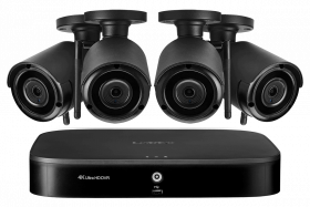Lorex Indoor/Outdoor Wireless Analog Security Camera System, 2TB 8 Channel 4K Capable DVR with 4 x 1080p Wireless Black Cameras