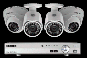 Lorex MPX422DW 1080p HD Security Camera System with 4 1080p Metal Outdoor Cameras, 150FT Night Vision