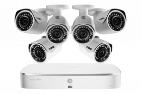 Lorex HDIP86W Security NVR System, 8 Channel with 2K Resolution IP Cameras featuring 130FT Color Night Vision
