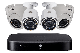 Lorex_LX1080-44W 8-Channel Security System with Four 1080p HD Outdoor Cameras, Advanced Motion Detection and Smart Home Voice Control