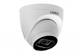 Lorex E841CD-E Indoor/Outdoor 4K Ultra HD Security IP Dome Camera, 2.8mm, 130ft Night Vision, Color Night Vision, Audio, Works with  LNR600/X, LNR6100/X, N841, N842, N861B, N862B, N881B, N882B, and NR810, White (OPEN BOX)