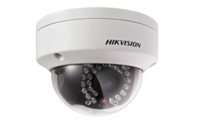 Hikvision DS-2CD2112F-IWS 2.8MM Outdoor 1.3MP(720p) IP66 Network Mini Dome Wireless Camera, H264, Audio, Day/Night, IR 98ft (30m), 3-Axis, DWDR, PoE/12VDC, White