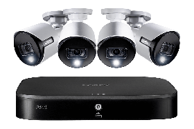 Lorex 4KAD84-2 4K Ultra HD 8-Channel Security System with 4 Active Deterrence 4K (8MP) Cameras