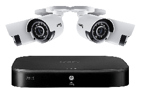 Lorex 4KA84-2 8-Channel Security System with Four 4K (8MP) Cameras featuring Smart Motion Detection and 120ft Color Night Vision