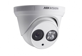 Hikvision  DS-2CE56C5T-IT1 Outdoor TurboHD 720P EXIR Low Light IR Turret Camera, 65ft (20m) EXIR, Day/Night, Smart IR, IP66, 12 VDC, White