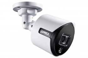 Lorex C881DA 4K Ultra HD Analog Active Deterrence Security Bullet Camera with Color Night Vision, 2.8mm, 135ft IR Night Vision, IP67, Works with D841, D861, LHV5100 Series, Camera Only, White (USED)