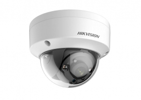 Hikvision DS-2CE56H5T-VPITE 5 MP Outdoor IR Ultra-Low Light PoC Analog Dome Camera, TurboHD 4.0, HD-TVI, 65ft (20m) EXIR 2.0, Day/Night, True WDR, Smart IR, IP67, 12 VDC