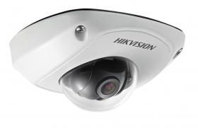 Hikvision DS-2CD2510F 1.3MP Mini Dome IP Camera, DNR, DWDR, IP67,12VDC/PoE, 2mm Lens kit, White