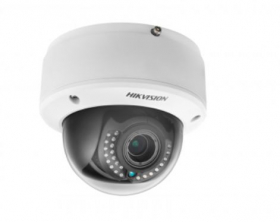 Hikvision DS-2CD4124F-IZ 2MP CMOS Vandal-proof Network Dome Camera, 98ft (30m) IR, Day/Night, WDR, DNR, Smart IR, H.264, BLC, 12VDC/PoE, Defog, 2.8-12MM Varifocal Lens, White