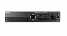 Hikvision DS-9008HUHI-F8/N series Tribrid DVR, 8 Channel TurboHD/Analog, Auto-Detect, 8 SATA, H264+, Alarm, Hik-Connect, Black