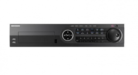 Hikvision DS-9008HUHI-F8/N series Tribrid DVR, 8 Channel TurboHD/Analog, Auto-Detect, 8 SATA, H264+, Alarm, Hik-Connect, Black