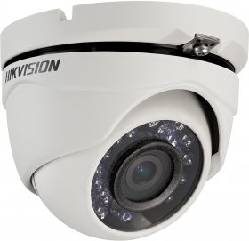 Hikvision DS-2CE56D0T-IRM 3.6MM 1080P 2MP TVI Outdoor IR Turret Camera, Turbo HD TVI, 65ft (20m) IR, 12 VDC, Smart IR, DNR, IP66, White
