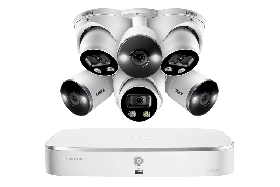 N4K2SD-86WBD 8-Channel Fusion NVR System with 3 Dome and 3 Bullet Smart Deterrence 4K IP Cameras