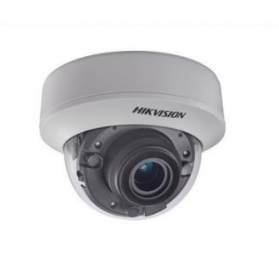 Hikvision DS-2CE56H1T-ITZ 2.8-12MM 5MP HD Motorized VF EXIR Dome Analog Camera, Indoor IR, TurboHD 4.0, HD-TVI, Motorized Zoom/Focus, 98ft (30m) EXIR 2.0, Day/Night, True WDR, Smart IR, IP65, 12 VDC, White