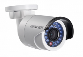Hikvision DS-2CE16D1T-IR 2MP TurboHD Outdoor Bullet Analog Camera, IR up to 65ft, HD-TVI, IP66, DNR, 12 VDC, White, 6mm Lens