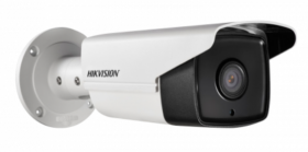 Hikvision DS-2CD2T12-I5 6MM 1.3MP Bullet Network Camera, 1.3MP/720p, EXIR up to 165ft, IP66, Day/Night, DNR, WDR, H264,  PoE/12VDC, White