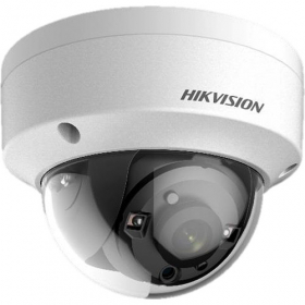 Hikvision DS-2CE56D7T-VPIT 2.8MM HD1080P WDR Vandal Proof Outdoor EXIR Dome Camera,  2MP HD-TVI, True Day/Night, OSD Menu, DNR, Smart IR, 65ft (20m), IP66, White