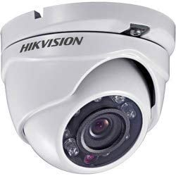 Hikvision DS-2CE56D1T-IRM TurboHD 1080P IR Outdoor Turret Camera, EXIR 65ft (20m) IR, Day/Night, DWDR, Smart IR, IP66, 12 VDC, White