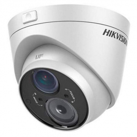 Hikvision DS-2CE56D5T-VFIT3 2.8-12MM TurboHD 1080P EXIR Varifocal Turret Camera, Outdoor, 164ft (50m) EXIR, Day/Night, Smart IR, UTC Menu, IP66, 12VDC, Defog, White