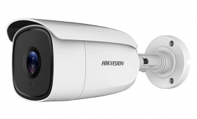 Hikvision DS-2CE18U8T-IT3 6MM 4K Outdoor IR Ultra-Low Light Bullet Camera, TurboHD 4.0, HD-TVI, 195ft (60m) EXIR 2.0, True Day/Night, True WDR, Smart IR, UTC Menu, IP67, 12 VDC, White