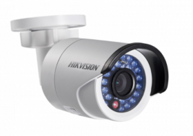 Hikvision DS-2CD2032-I 3MP (1080p) Bullet Network Camera, H264, Day/Night, up to 100ft (30m) IR, IP66, PoE/12VDC, White, 6mm lens kit