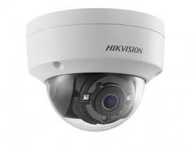 Hikvision DS-2CE57U8T-VPIT 6MM 4K Outdoor IR Ultra-Low Light Dome Camera, TurboHD 4.0, HD-TVI, 8MP, 130ft (40m) EXIR 2.0, Day/Night, True WDR, Smart IR, IP67, 12 VDC, White 