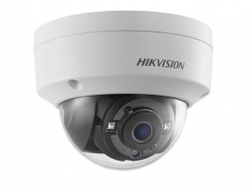 Hikvision DS-2CE57U8T-VPIT 6MM 4K Outdoor IR Ultra-Low Light Dome Camera, TurboHD 4.0, HD-TVI, 8MP, 130ft (40m) EXIR 2.0, Day/Night, True WDR, Smart IR, IP67, 12 VDC, White