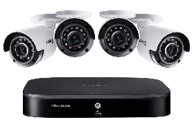 Lorex DK181-48CA 4K Ultra HD 8 Channel Security System with 4 4K (8MP) Cameras, Advanced Motion Detection and Smart Home Voice Control