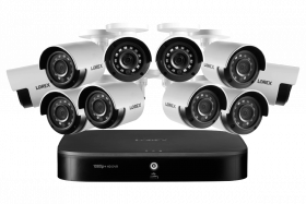 Lorex_DF162-A2NAE 1080p HD 16-Channel Security System with Ten 1080p HD Weatherproof Bullet Security Camera, Advanced Motion Detection and Smart Home Voice Control