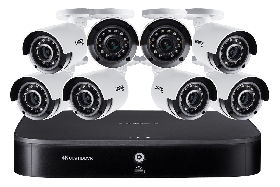 Lorex 4K Ultra HD 16-Channel Security System with 2 TB DVR and Eight 4K Ultra HD Color Night Vision Bullet Cameras with Smart Home Voice Control