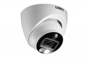 Lorex C241XC Indoor/Outdoor 1080p Analog HD Active Deterrence Dome Security Camera, 120ft Night Vision, 2.8mm, F2.0, IP67, Works with D841, DV900, LHV5100, D241, D231, D441, D861, White (OPEN BOX)