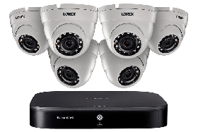 Lorex MPX166DW Home Security System with 4K DVR, Six 1080p Outdoor Metal Cameras, 3TB Hard Drive, 130ft Night Vision