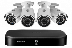 Lorex MPX84W 1080p Camera System with 8-Channel 4K DVR and Four 1080p HD Metal Outdoor Cameras, 150FT Night Vision